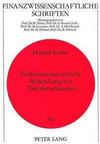 bokomslag Einkommensteuerliche Behandlung Von Transferzahlungen
