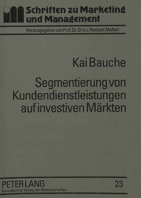 bokomslag Segmentierung Von Kundendienstleistungen Auf Investiven Maerkten