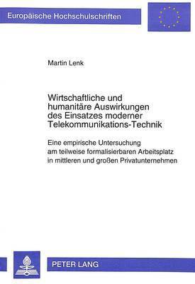 bokomslag Wirtschaftliche Und Humanitaere Auswirkungen Des Einsatzes Moderner Telekommunikations-Technik