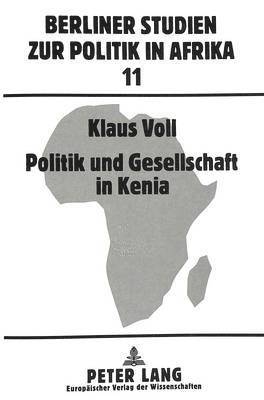 bokomslag Politik Und Gesellschaft in Kenia