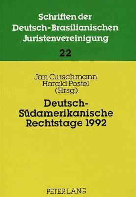 Deutsch-Suedamerikanische Rechtstage 1992 1