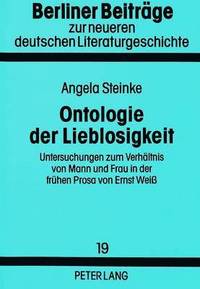 bokomslag Ontologie Der Lieblosigkeit