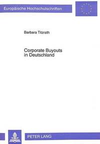 bokomslag Corporate Buyouts in Deutschland