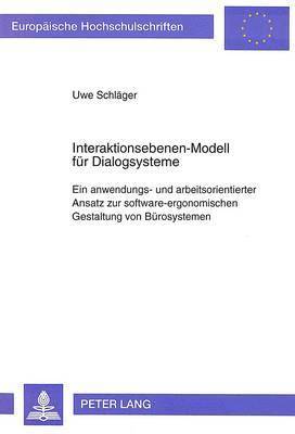 Interaktionsebenen-Modell Fuer Dialogsysteme 1