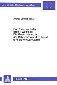 bokomslag Rumaenien Nach Dem Ersten Weltkrieg: - Die Grenzziehung in Der Dobrudscha Und Im Banat Und Die Folgeprobleme