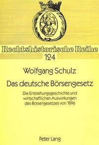 bokomslag Das Deutsche Boersengesetz
