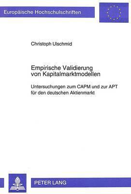 Empirische Validierung Von Kapitalmarktmodellen 1