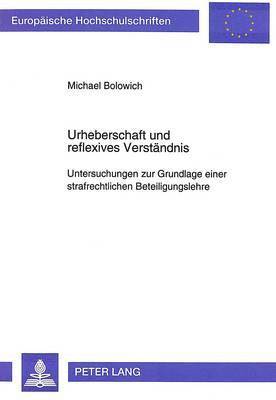 bokomslag Urheberschaft Und Reflexives Verstaendnis