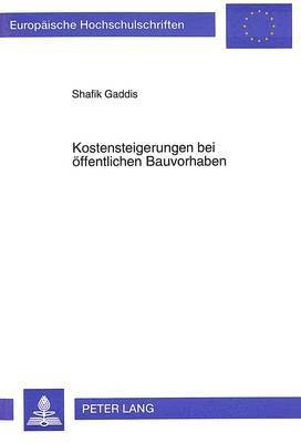 bokomslag Kostensteigerungen Bei Oeffentlichen Bauvorhaben