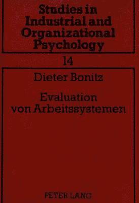 bokomslag Evaluation Von Arbeitssystemen