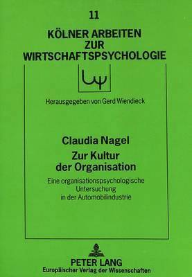bokomslag Zur Kultur Der Organisation