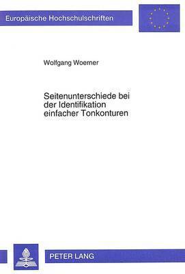 bokomslag Seitenunterschiede Bei Der Identifikation Einfacher Tonkonturen