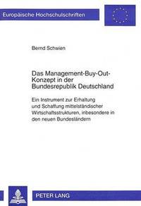 bokomslag Das Management-Buy-Out-Konzept in Der Bundesrepublik Deutschland