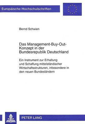 Das Management-Buy-Out-Konzept in Der Bundesrepublik Deutschland 1