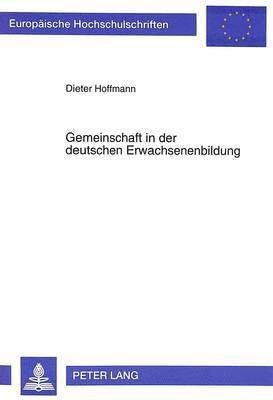 bokomslag Gemeinschaft in Der Deutschen Erwachsenenbildung