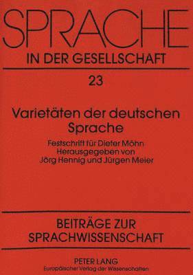 bokomslag Varietaeten Der Deutschen Sprache
