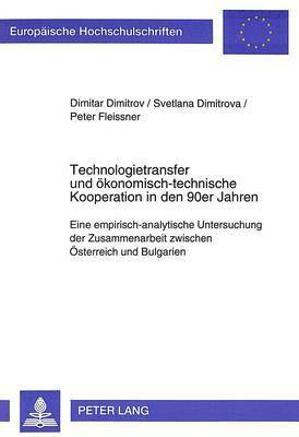 Technologietransfer Und Oekonomisch-Technische Kooperation in Den 90er Jahren 1