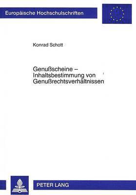 bokomslag Genuscheine - Inhaltsbestimmung Von Genurechtsverhaeltnissen