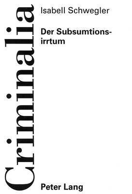 Der Subsumtionsirrtum 1