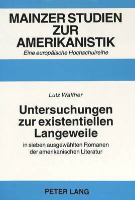 bokomslag Untersuchungen Zur Existentiellen Langeweile