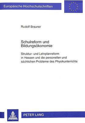 Schulreform Und Bildungsoekonomie 1