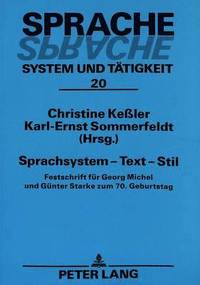 bokomslag Sprachsystem - Text - Stil