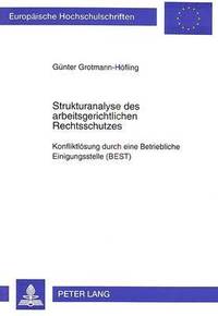 bokomslag Strukturanalyse Des Arbeitsgerichtlichen Rechtsschutzes