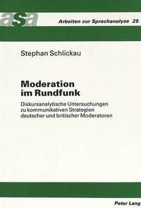 bokomslag Moderation Im Rundfunk