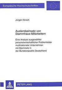 bokomslag Auslandseinsatz Von Stammhaus-Mitarbeitern