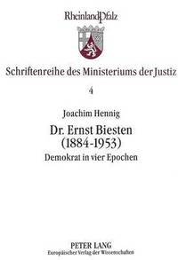 bokomslag Dr. Ernst Biesten (1884-1953)