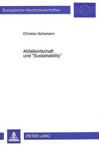 bokomslag Abfallwirtschaft Und Sustainability