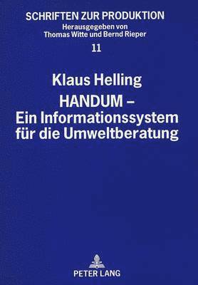 bokomslag Handum - Ein Informationssystem Fuer Die Umweltberatung