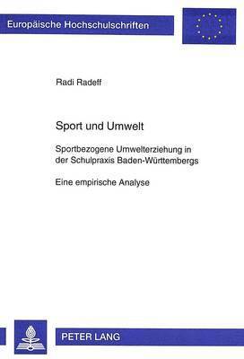 bokomslag Sport Und Umwelt