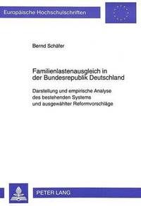 bokomslag Familienlastenausgleich in Der Bundesrepublik Deutschland