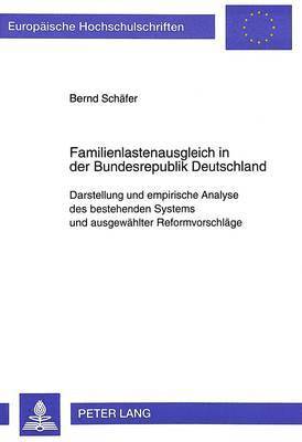 Familienlastenausgleich in Der Bundesrepublik Deutschland 1