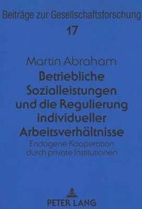 bokomslag Betriebliche Sozialleistungen Und Die Regulierung Individueller Arbeitsverhaeltnisse