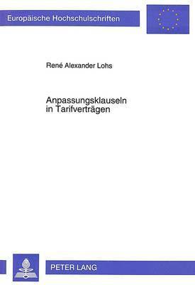 bokomslag Anpassungsklauseln in Tarifvertraegen