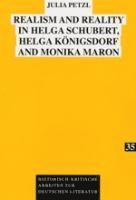 bokomslag Realism and Reality in Helga Schubert, Helga Koenigsdorf and Monika Maron