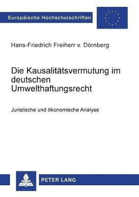 bokomslag Kausalitaetsvermutung im deutschen Umwelthaftungsrecht