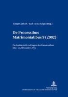 Elmar Güthoff, Karl-Heinz Selge - de Processibus Matrimonialibus, Häftad