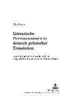 bokomslag Literarische Personennamen in Deutsch-Polnischer Translation