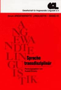 bokomslag Sprache Transdisziplinaer