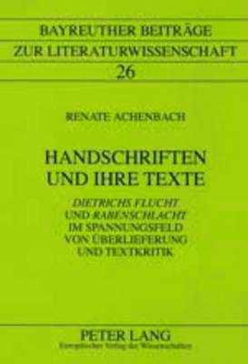 bokomslag Handschriften und ihre Texte