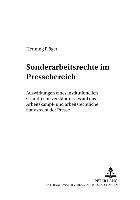 bokomslag Sonderarbeitsrechte Im Pressebereich