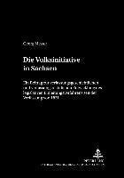 Georg Mester, Jochen Rozek - Die Volksinitiative in Sachsen, Häftad