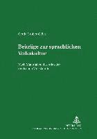 bokomslag Beitraege Zur Sprachlichen Volkskultur