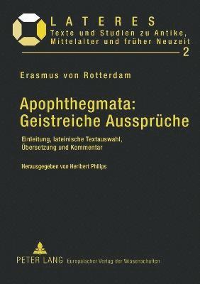 bokomslag Apophthegmata
