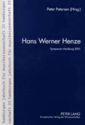 Musikwissenschaftliches Institut, Peter Petersen - Hans Werner Henze, Häftad