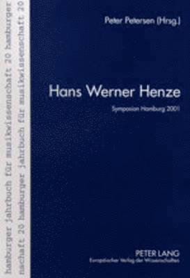 bokomslag Hans Werner Henze