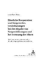 bokomslag Elterliche Kooperation Und Sorgerechtsvereinbarungen Bei Der Abgabe Von Sorgeerklaerungen Und Bei Trennung Der Eltern